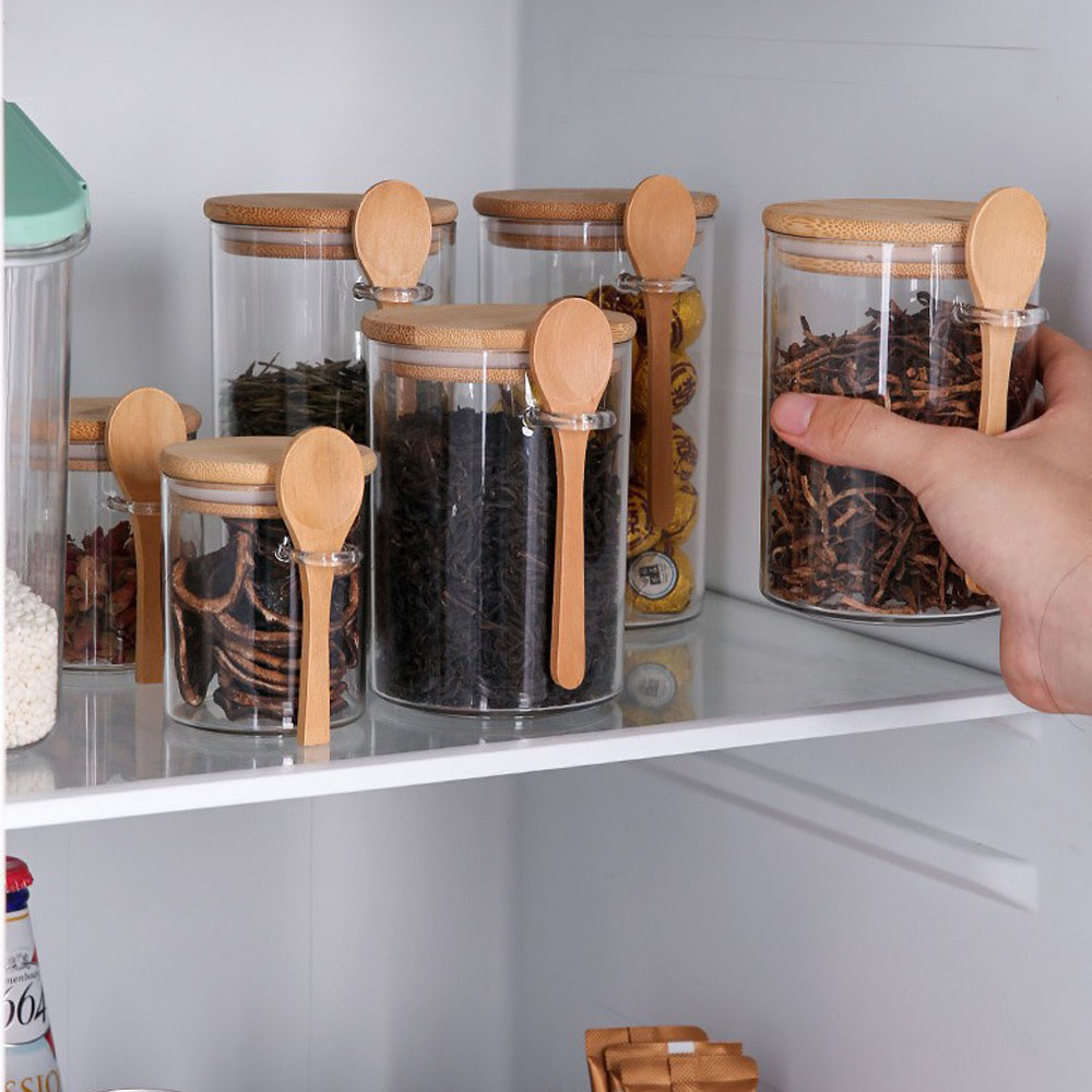 Food Storage Jars With Wooden Lids - Герметичные пластиковые контейнеры для хранения продуктов