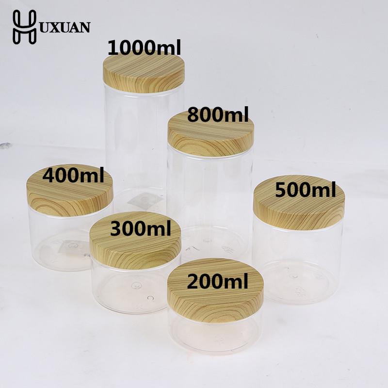 Food Storage Jars With Wooden Lids - 100/200/300/400/500/800/1000 мл пустые прозрачные банки для