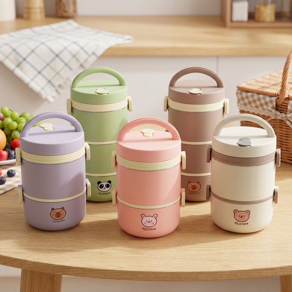 Food Storage With Scoop - Набор термоконтейнеров для еды из нержавеющей