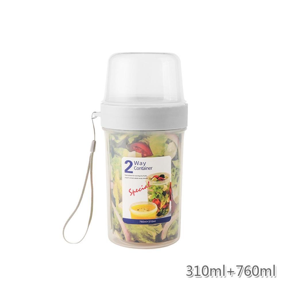 Food Storage Jars With Wooden Lids - Двухслойный герметичный контейнер для еды, портативный