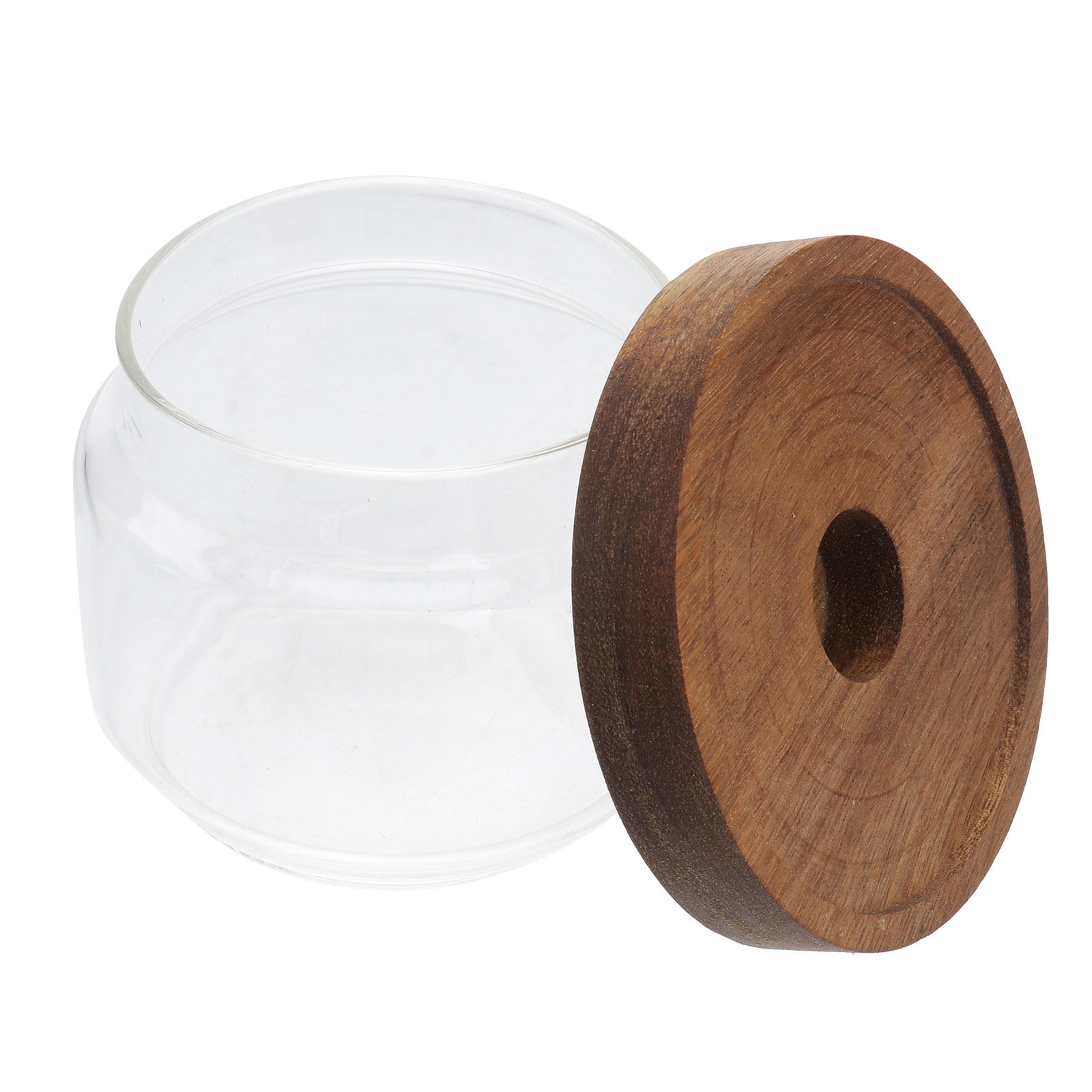 Стеклянная термостойкая банка  – обзор и цена Food Storage Jars With Wooden Lids