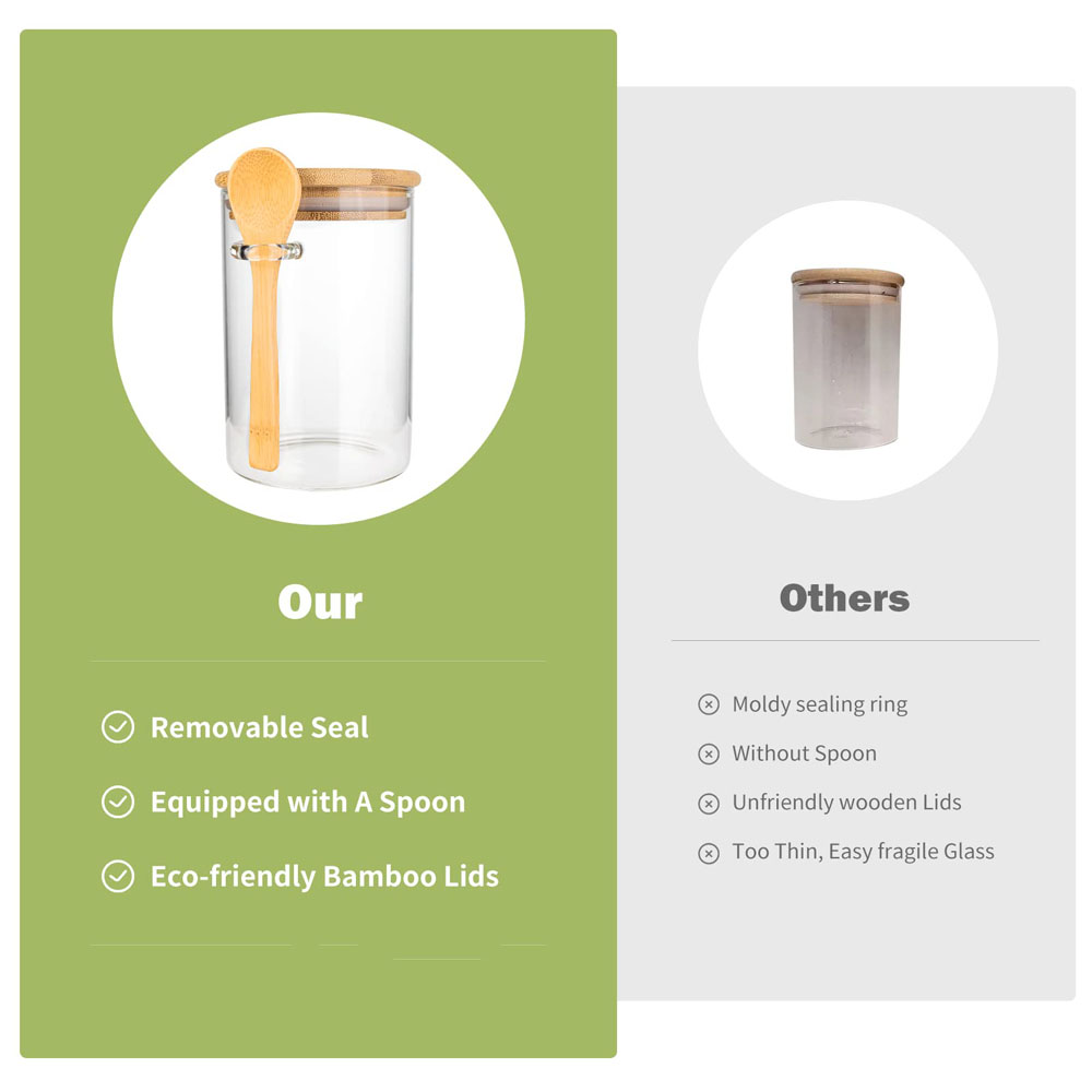 Герметичные пластиковые контей – обзор и цена Food Storage Jars With Wooden Lids
