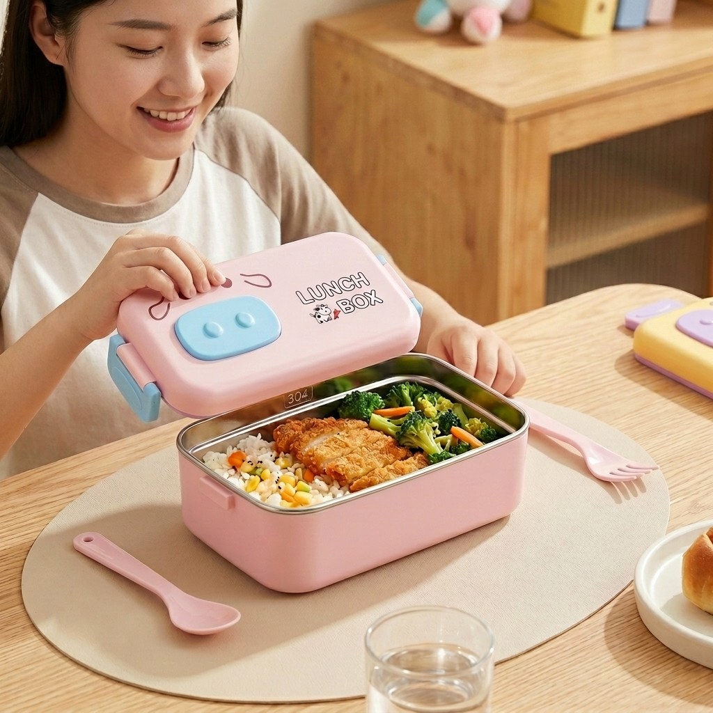 Ланч-бокс из нержавеющей стали – обзор и цена Food Storage With Scoop