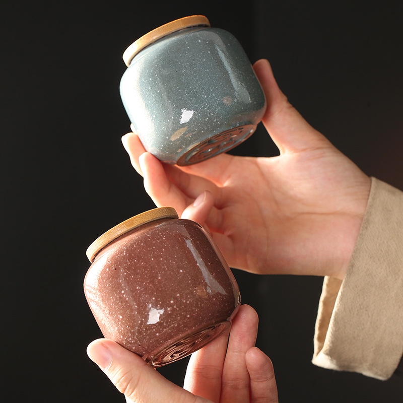 Керамическая Мини-банка с дере – обзор и цена Food Storage Jars With Wooden Lids