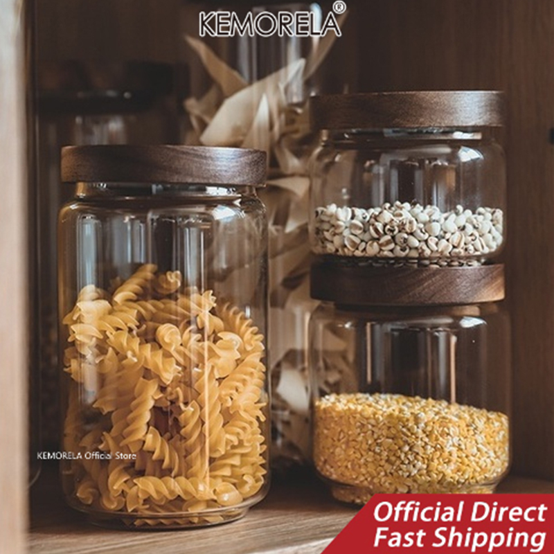 Стеклянная герметичная канистр – обзор и цена Food Storage Jars With Wooden Lids