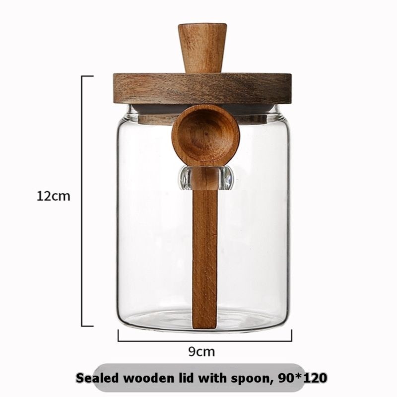 Набор из 3 стеклянных банок AB – обзор и цена Food Storage Jars With Wooden Lids