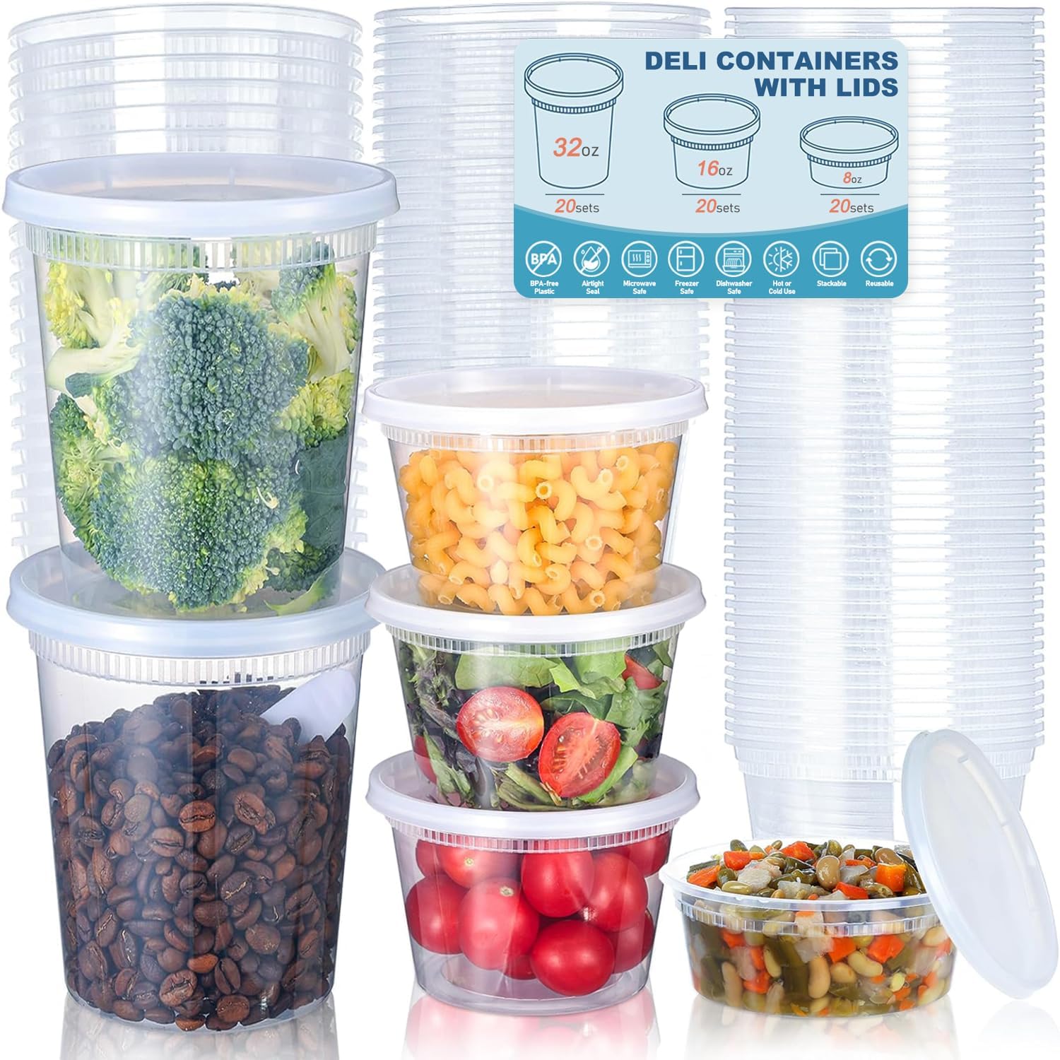 24 шт. контейнеры для хранения – обзор и цена Food Storage Eco Friendly