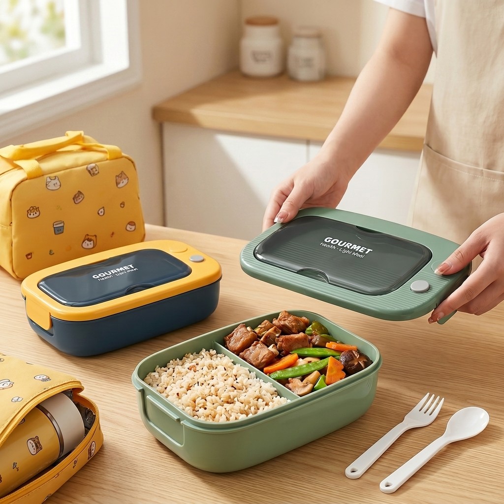 Пластиковый ланч-бокс для микр – обзор и цена Food Storage With Scoop