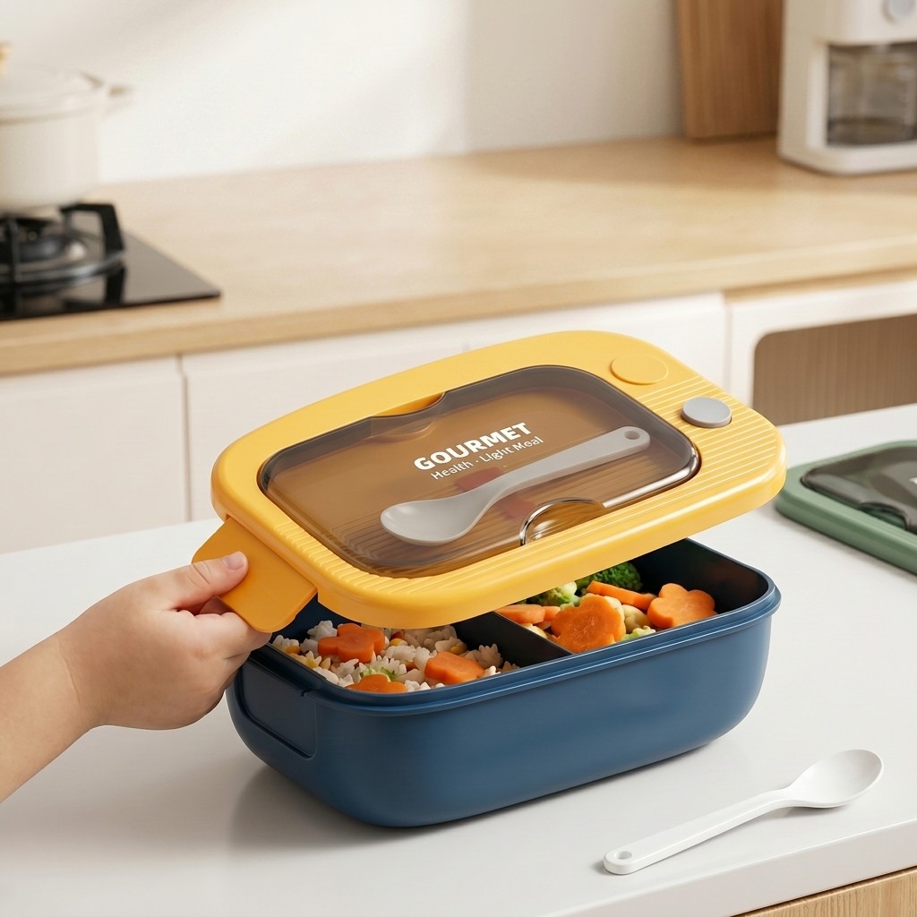 Пластиковый ланч-бокс для микр – обзор и цена Food Storage With Scoop