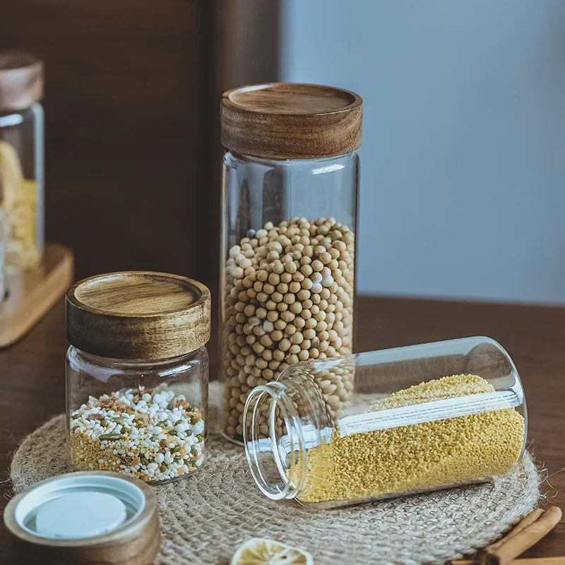 Деревянная крышка Orgnizer гер – обзор и цена Food Storage Jars With Wooden Lids