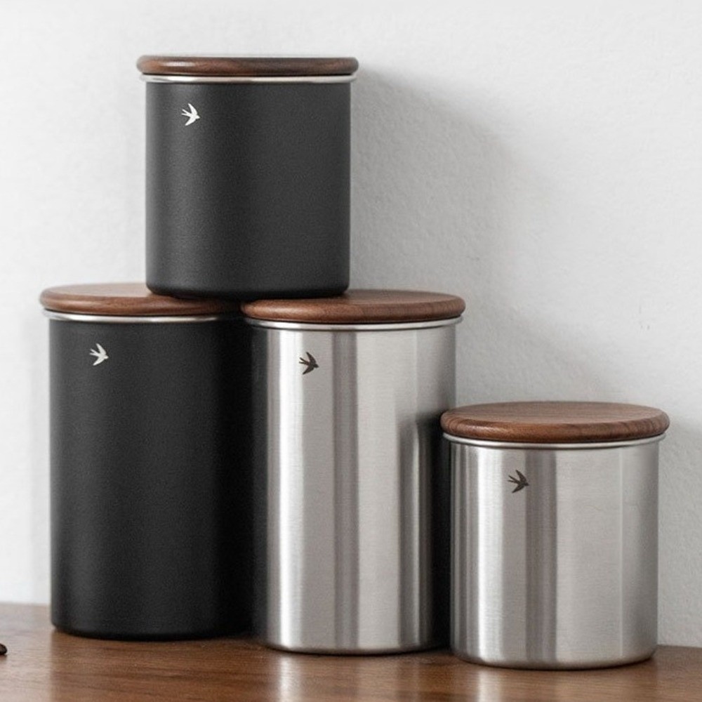 Новая банка для матча из нержа – обзор и цена Food Storage Jars With Wooden Lids