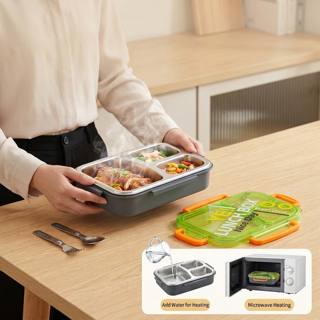 Ланч-бокс из нержавеющей стали – обзор и цена Food Storage With Scoop