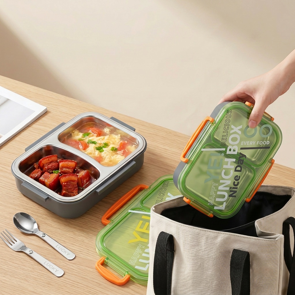Ланч-бокс из нержавеющей стали – обзор и цена Food Storage With Scoop