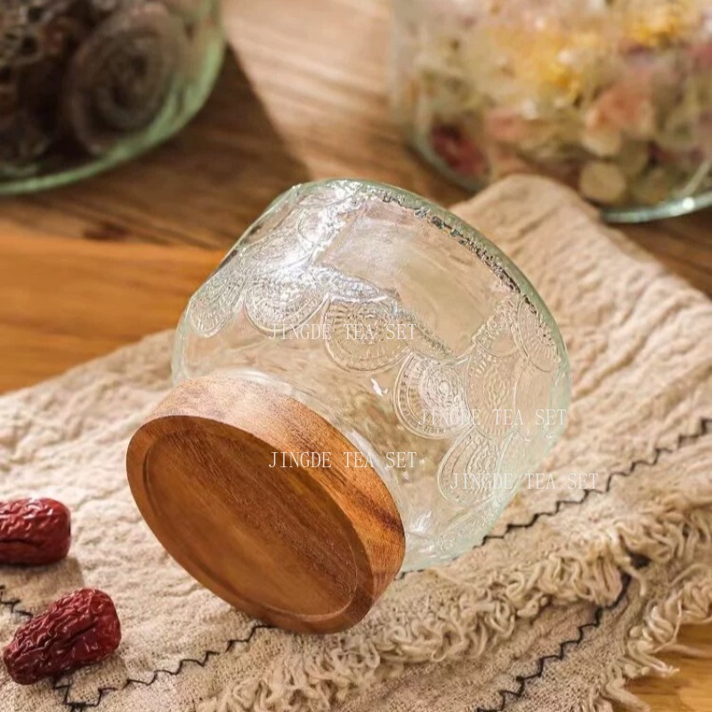 Стеклянная банка для хранения  – обзор и цена Food Storage Jars With Wooden Lids