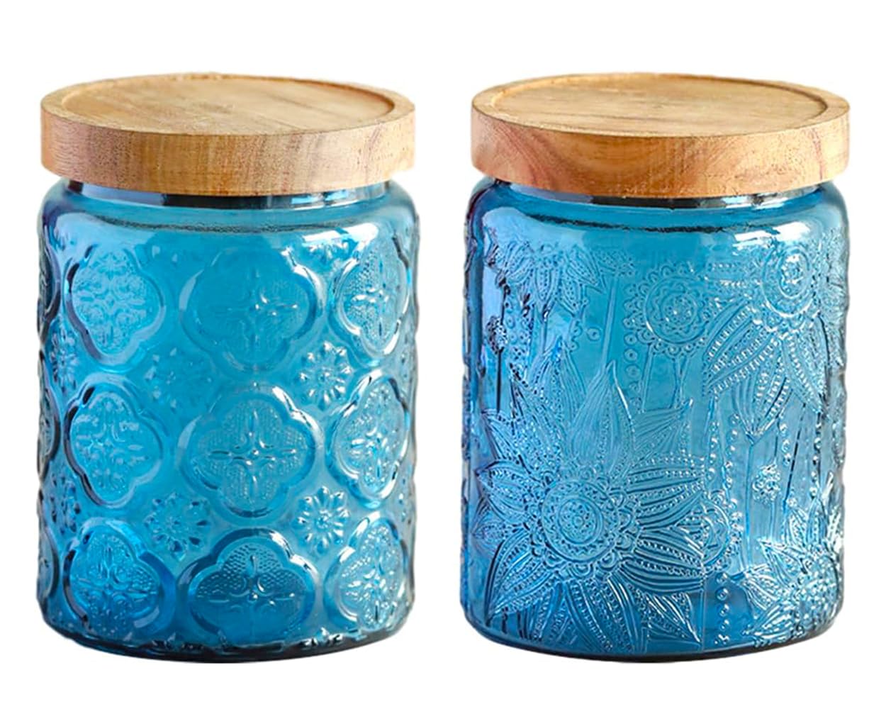 Винтажная стеклянная кухонная  – обзор и цена Food Storage Jars With Wooden Lids
