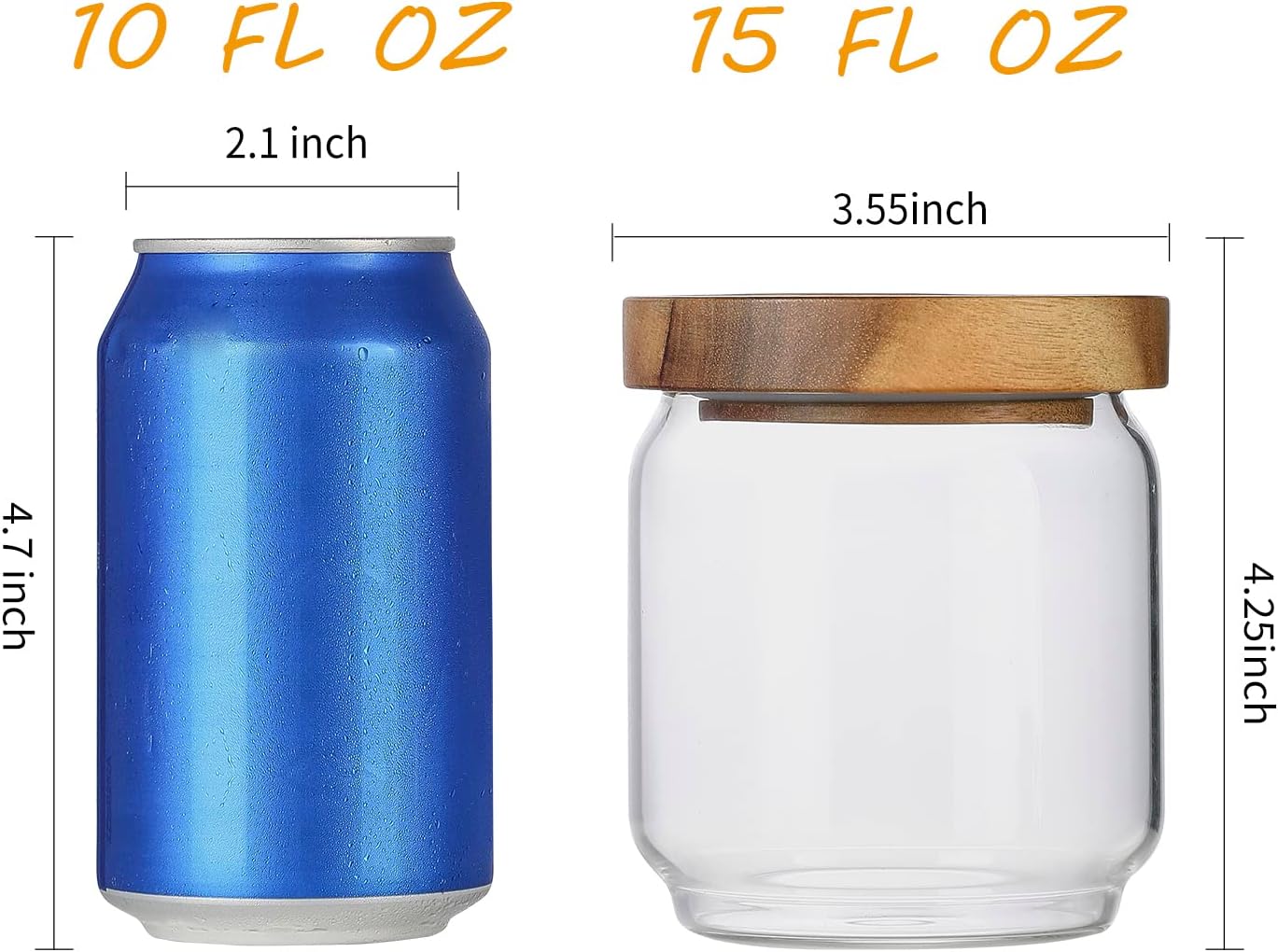 Набор из 4 стеклянных банок об – обзор и цена Food Storage Jars With Wooden Lids
